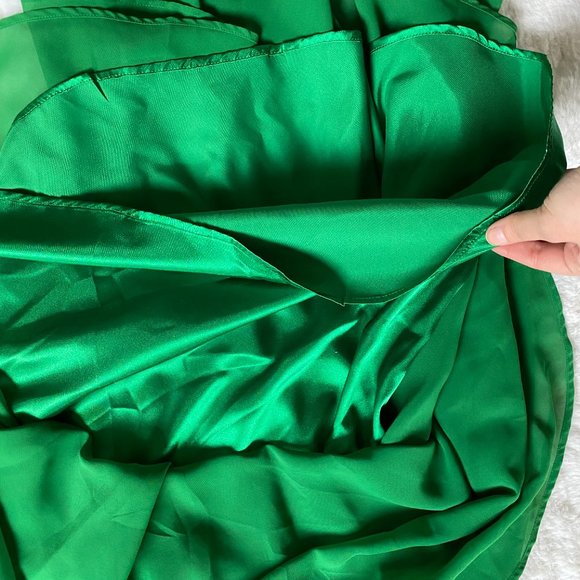 Emerald Chiffon Mod Cloth Dress - Picture 8 of 11